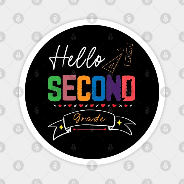 Hello Second Grade - Back to school Magnet by SILVER01